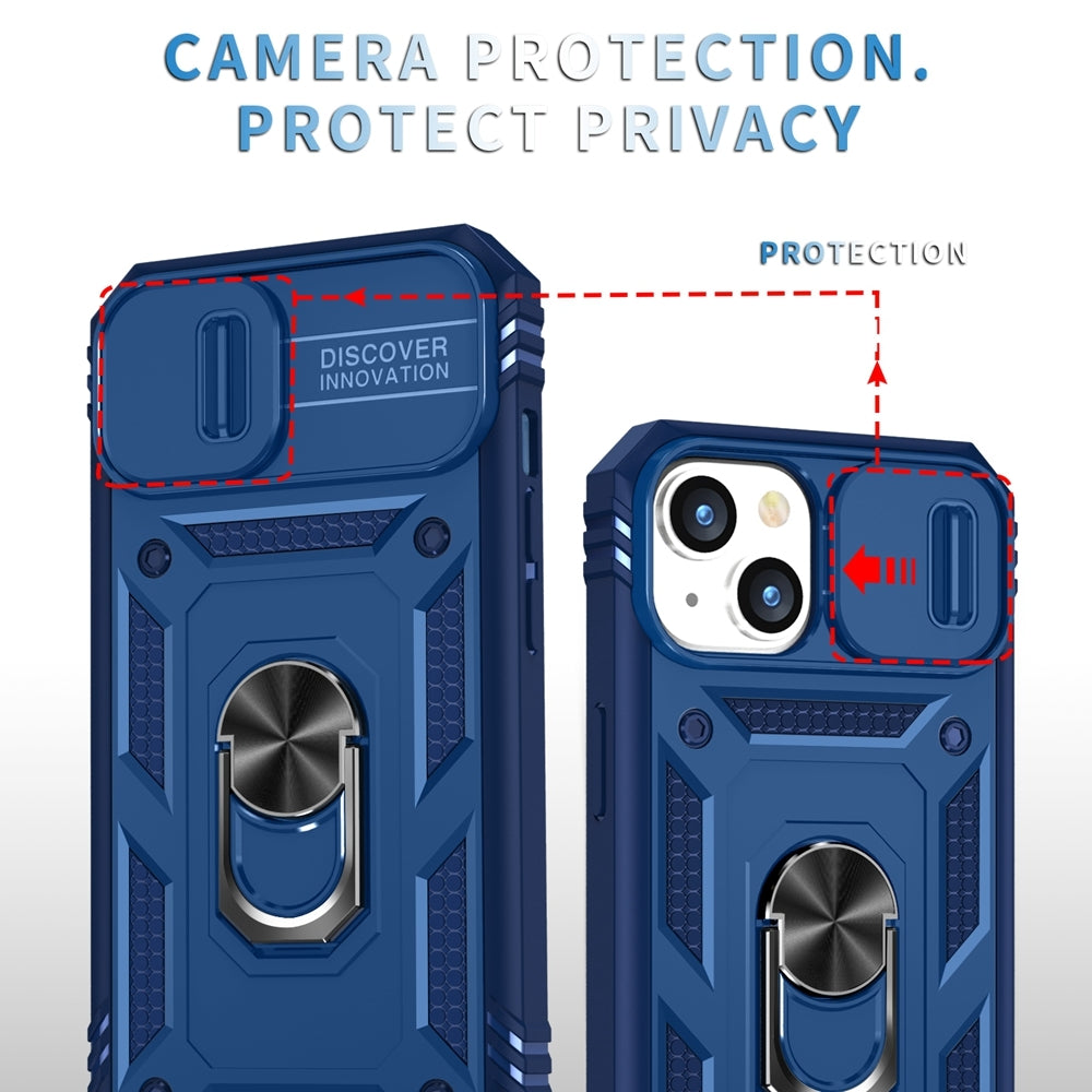 ELECTROPRIME For iPhone 15 Sliding Camshield Holder Phone Case(Blue)