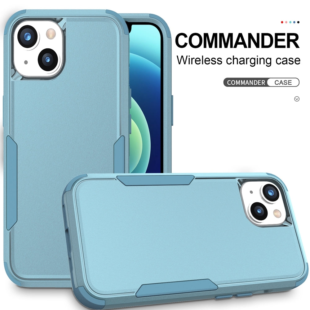 ELECTROPRIME For iPhone 15 Plus Commuter Shockproof TPU + PC Phone Case(Grey Green)