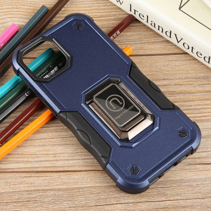 ELECTROPRIME For iPhone 15 Ring Holder Non-slip Shockproof Armor Phone Case(Blue)