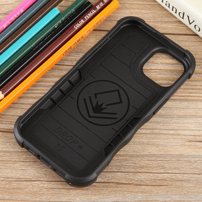 ELECTROPRIME For iPhone 15 Ring Holder Non-slip Shockproof Armor Phone Case(Blue)