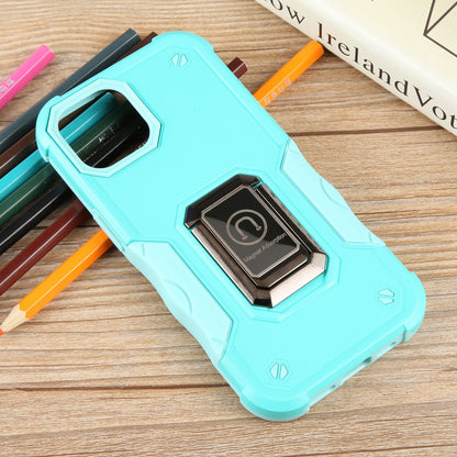 ELECTROPRIME For iPhone 15 Ring Holder Non-slip Shockproof Armor Phone Case(Mint Green)