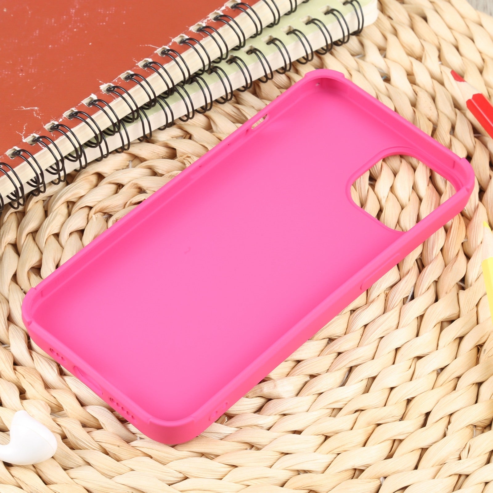 ELECTROPRIME For iPhone 15 Weave Texture Silicone Phone Case(Rose Red)