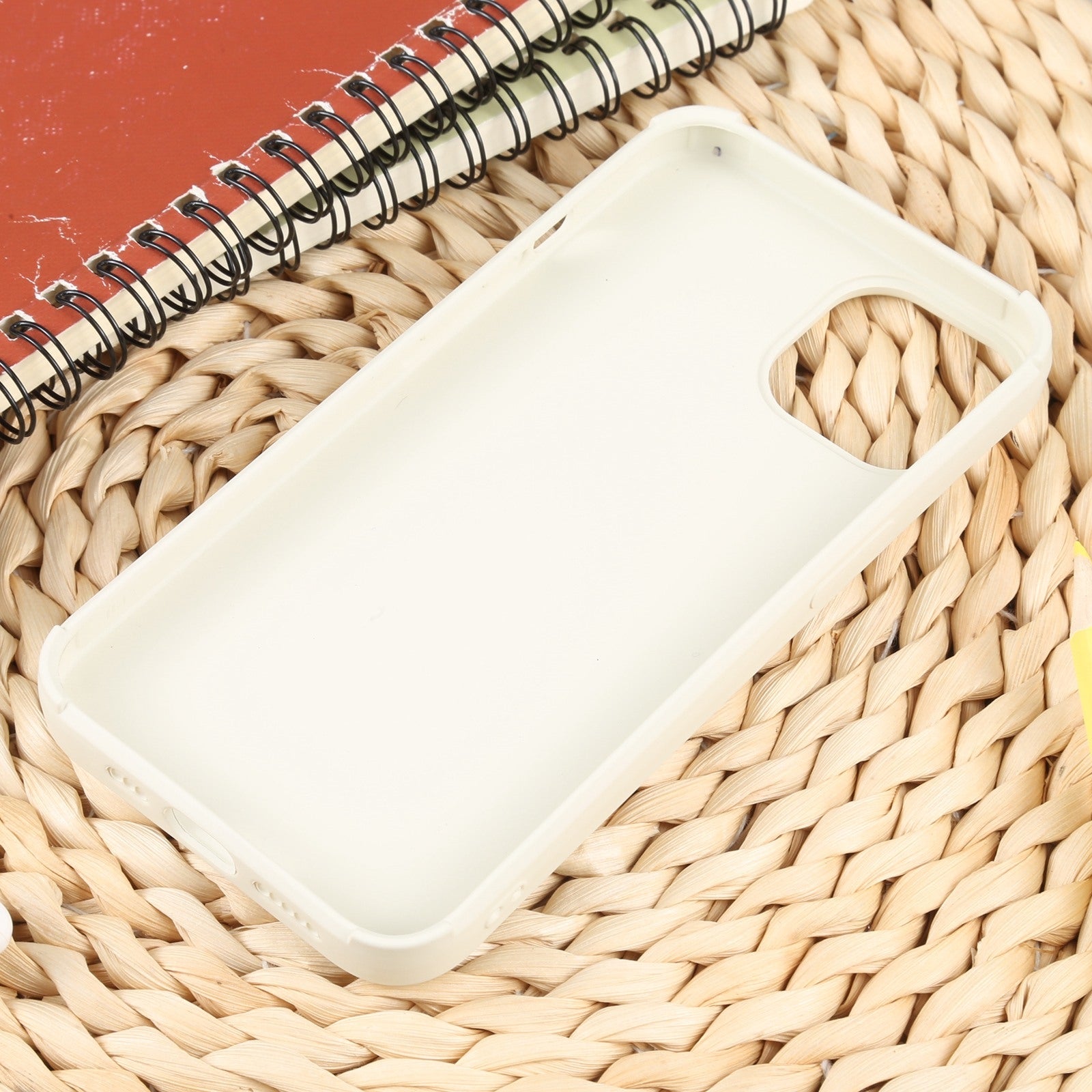 ELECTROPRIME For iPhone 15 Weave Texture Silicone Phone Case(White)