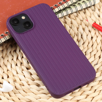 ELECTROPRIME For iPhone 15 Weave Texture Silicone Phone Case(Purple)