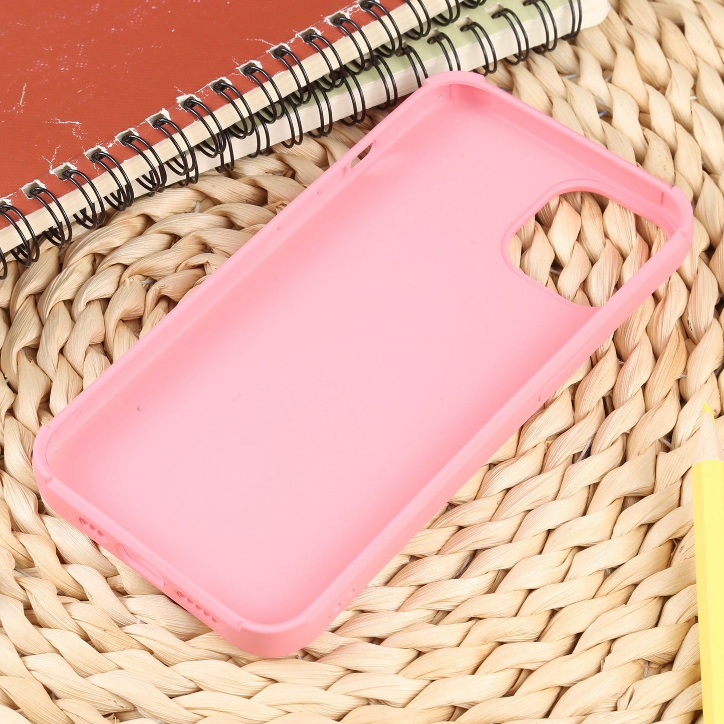 ELECTROPRIME For iPhone 15 Weave Texture Silicone Phone Case(Pink)