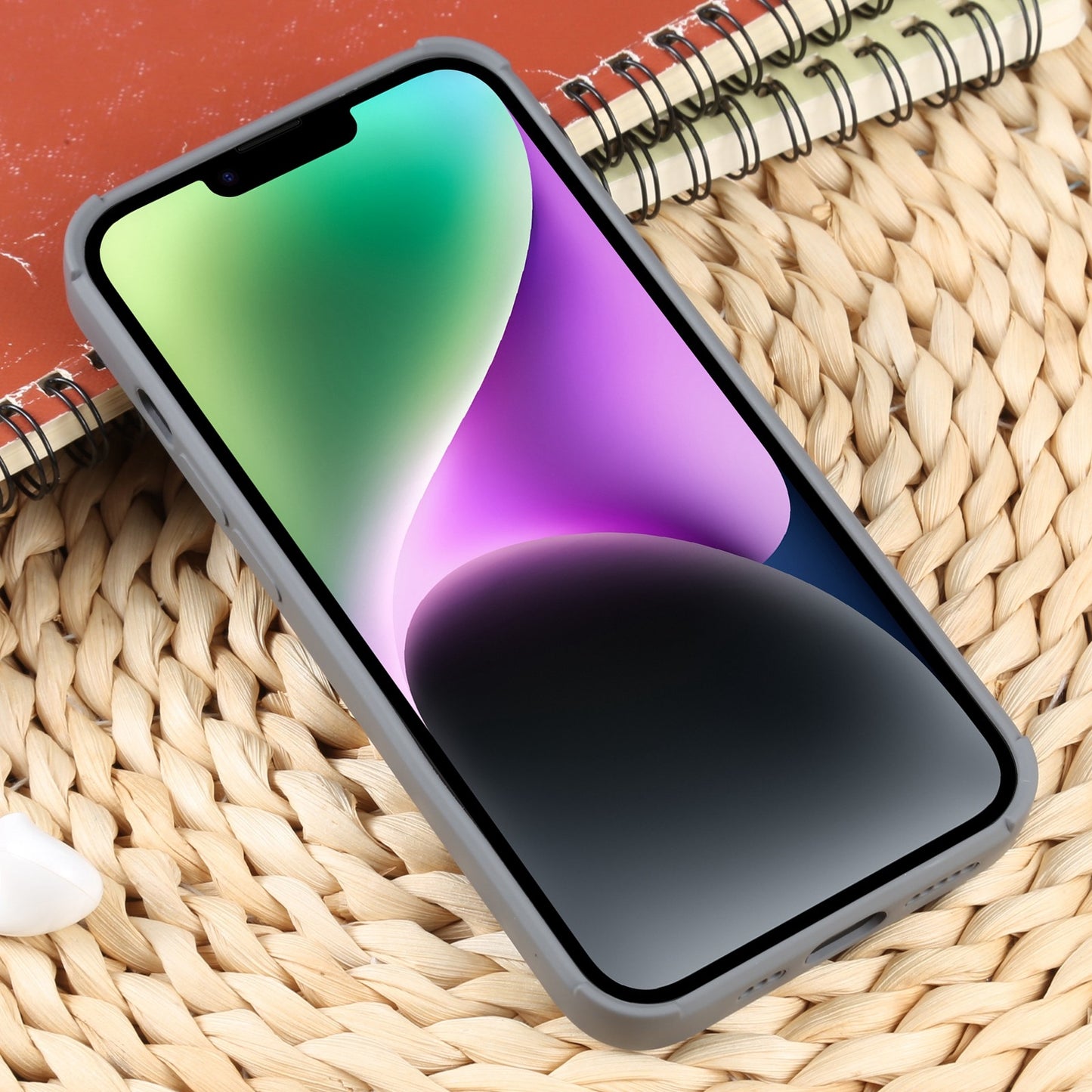 ELECTROPRIME For iPhone 15 Weave Texture Silicone Phone Case(Grey)
