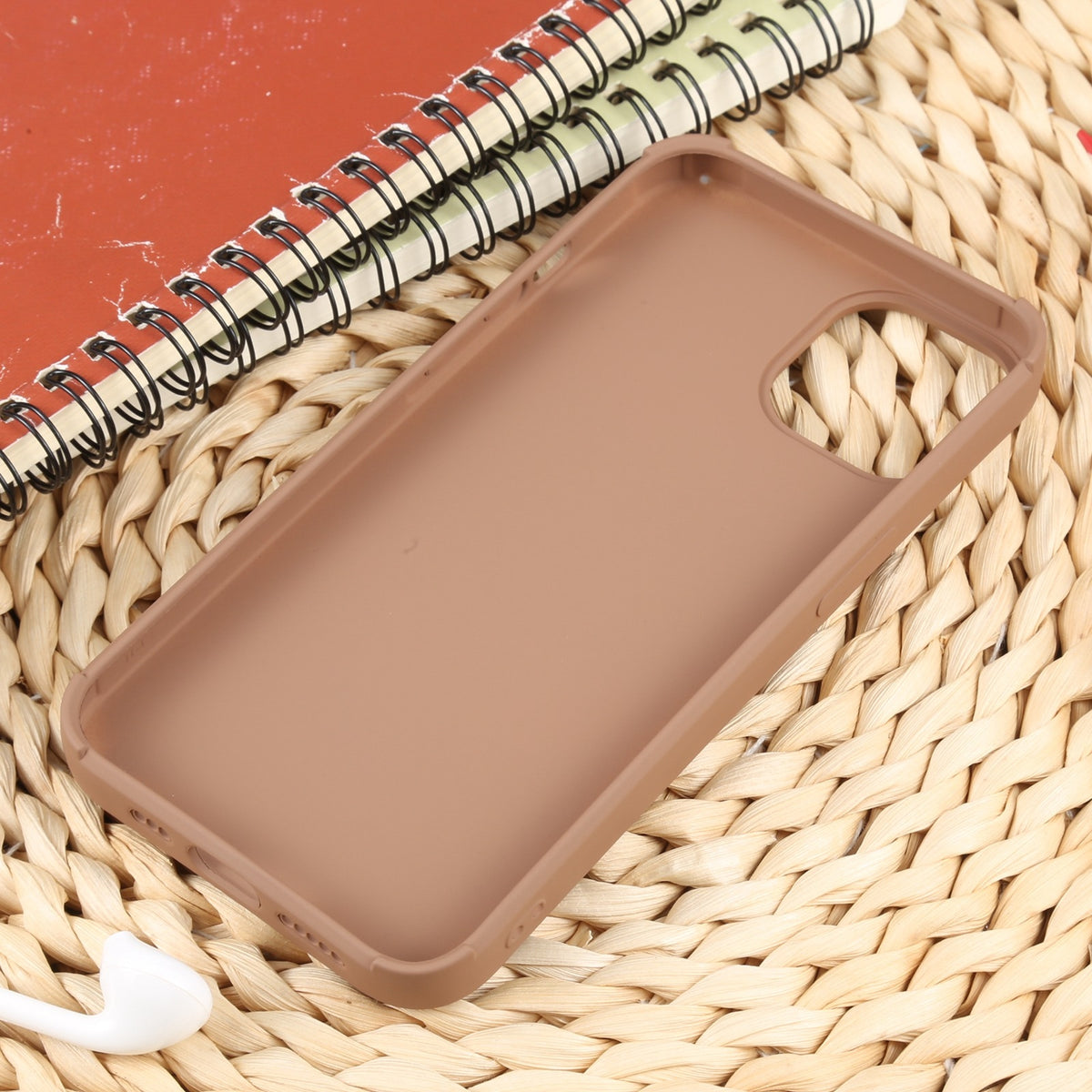 ELECTROPRIME For iPhone 15 Plus Weave Texture Silicone Phone Case(Brown)