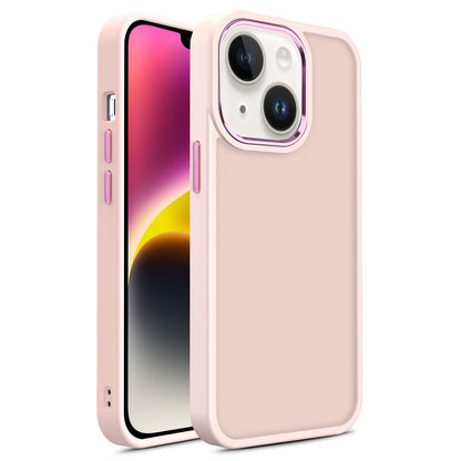 ELECTROPRIME For iPhone 15 Shield Skin Feel PC + TPU Phone Case(Pink)