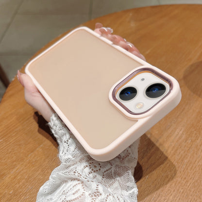ELECTROPRIME For iPhone 15 Shield Skin Feel PC + TPU Phone Case(Pink)