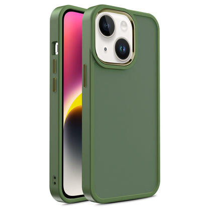 ELECTROPRIME For iPhone 15 Shield Skin Feel PC + TPU Phone Case(Dark Green)