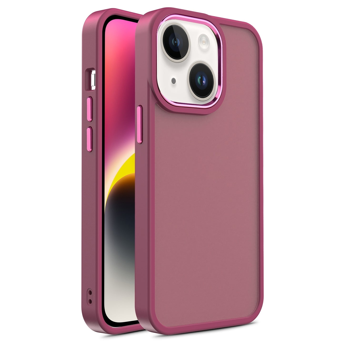 ELECTROPRIME For iPhone 15 Shield Skin Feel PC + TPU Phone Case(Red)