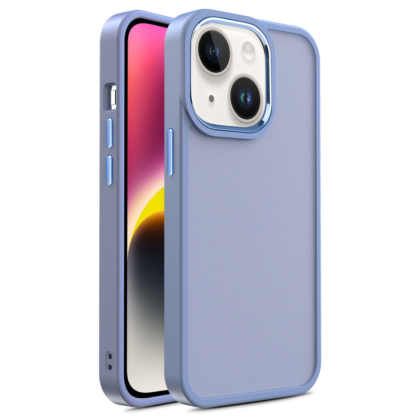 ELECTROPRIME For iPhone 15 Shield Skin Feel PC + TPU Phone Case(Sierra Blue)