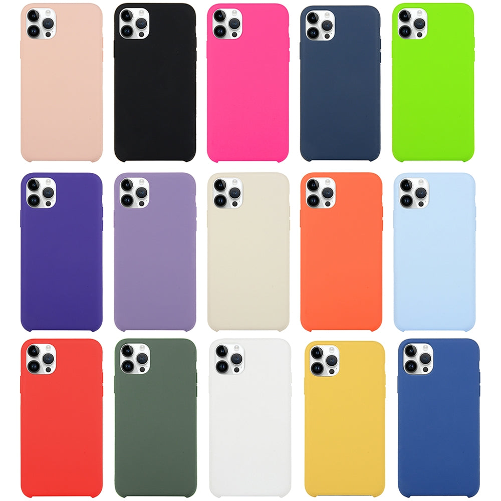 ELECTROPRIME Solid Silicone Phone Case For iPhone 15 Plus(Pink)