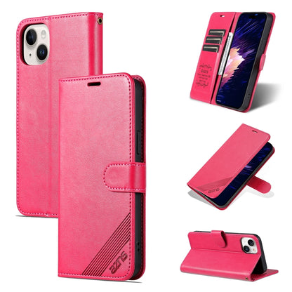 ELECTROPRIME For iPhone 15 AZNS Sheepskin Texture Flip Leather Phone Case(Red)
