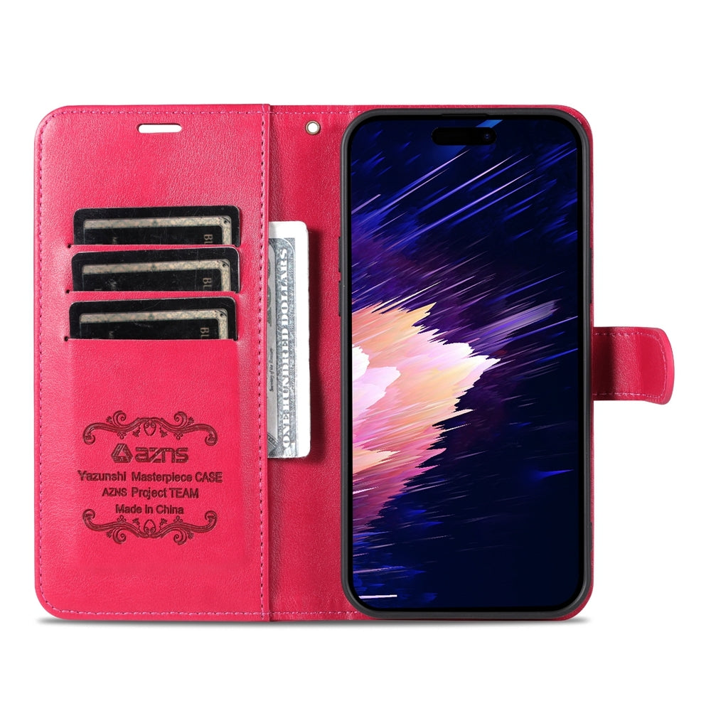 ELECTROPRIME For iPhone 15 AZNS Sheepskin Texture Flip Leather Phone Case(Red)