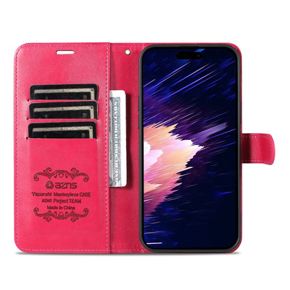 ELECTROPRIME For iPhone 15 AZNS Sheepskin Texture Flip Leather Phone Case(Red)
