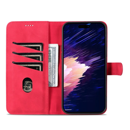 ELECTROPRIME For iPhone 15 AZNS Skin Feel Calf Texture Flip Leather Phone Case(Red)