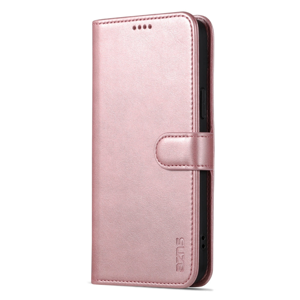 ELECTROPRIME For iPhone 15 AZNS Skin Feel Calf Texture Flip Leather Phone Case(Rose Gold)