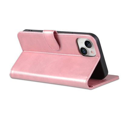 ELECTROPRIME For iPhone 15 AZNS Skin Feel Calf Texture Flip Leather Phone Case(Rose Gold)