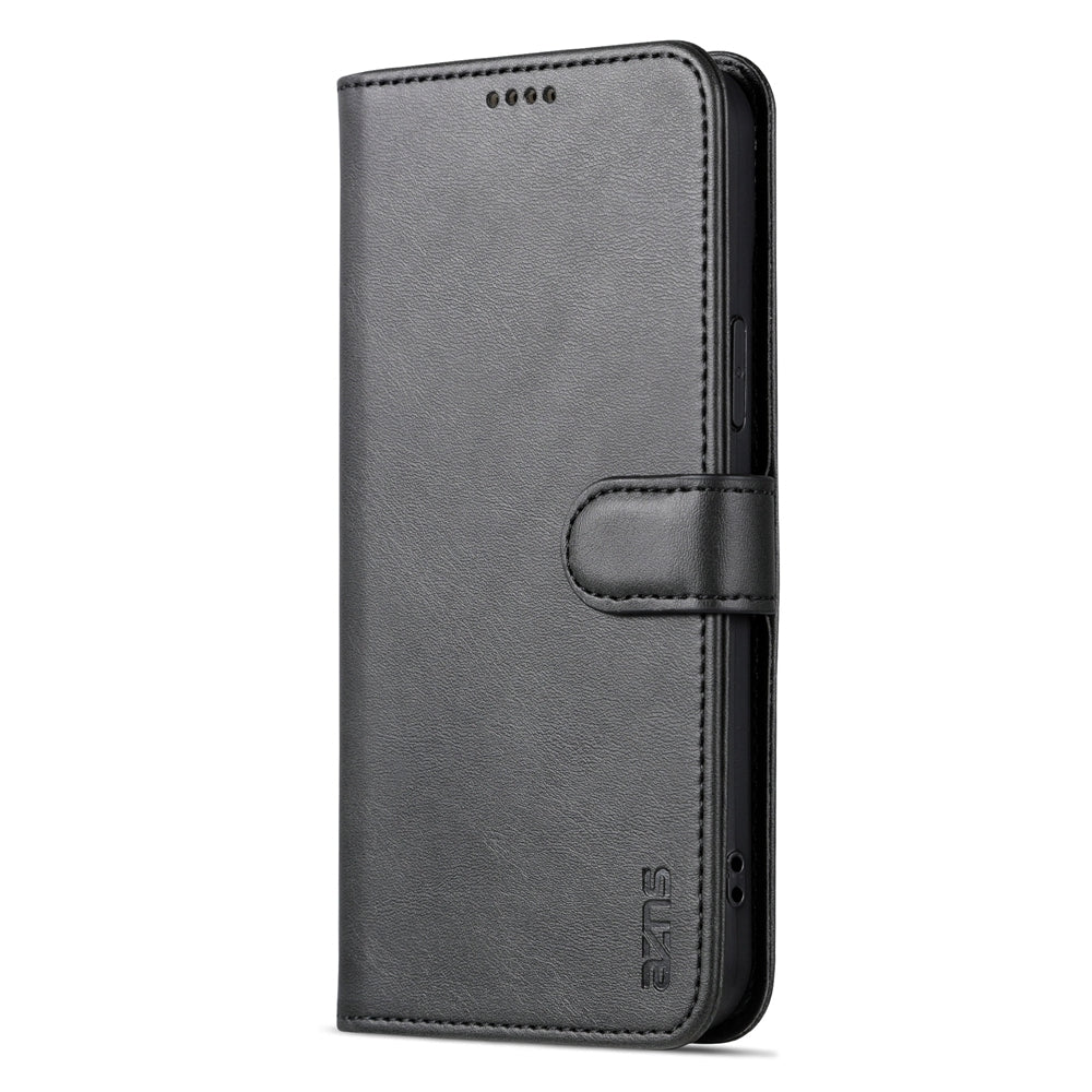 ELECTROPRIME For iPhone 15 AZNS Skin Feel Calf Texture Flip Leather Phone Case(Black)