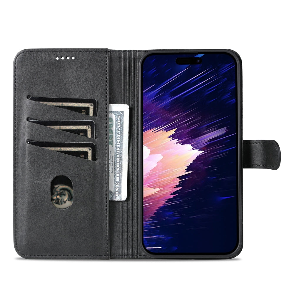 ELECTROPRIME For iPhone 15 AZNS Skin Feel Calf Texture Flip Leather Phone Case(Black)