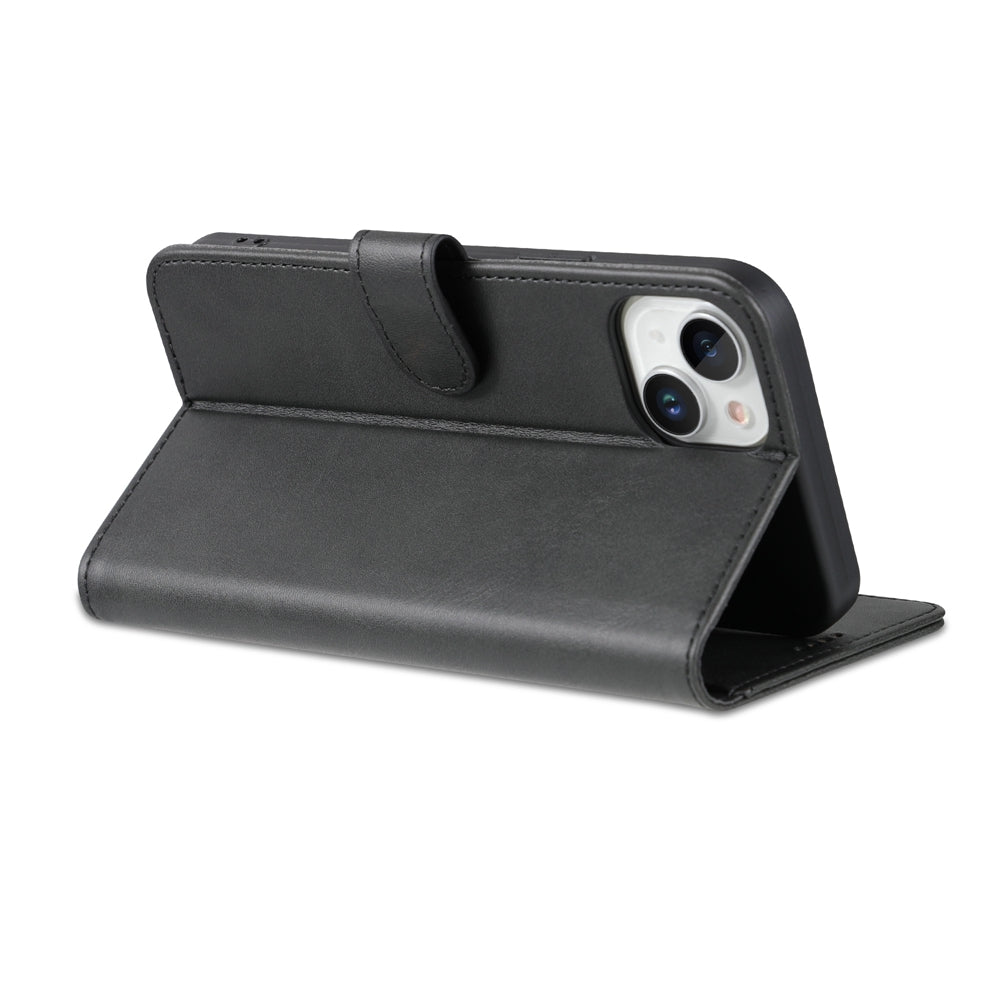 ELECTROPRIME For iPhone 15 AZNS Skin Feel Calf Texture Flip Leather Phone Case(Black)
