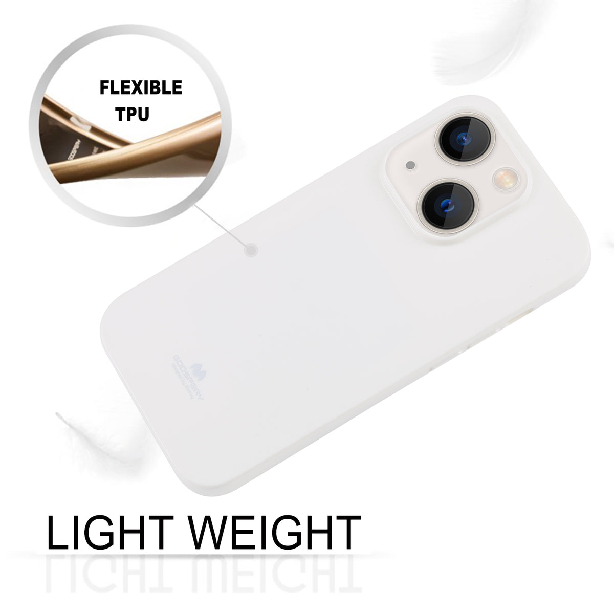ELECTROPRIME For iPhone 15 Plus GOOSPERY PEARL JELLY Shockproof TPU Phone Case(White)