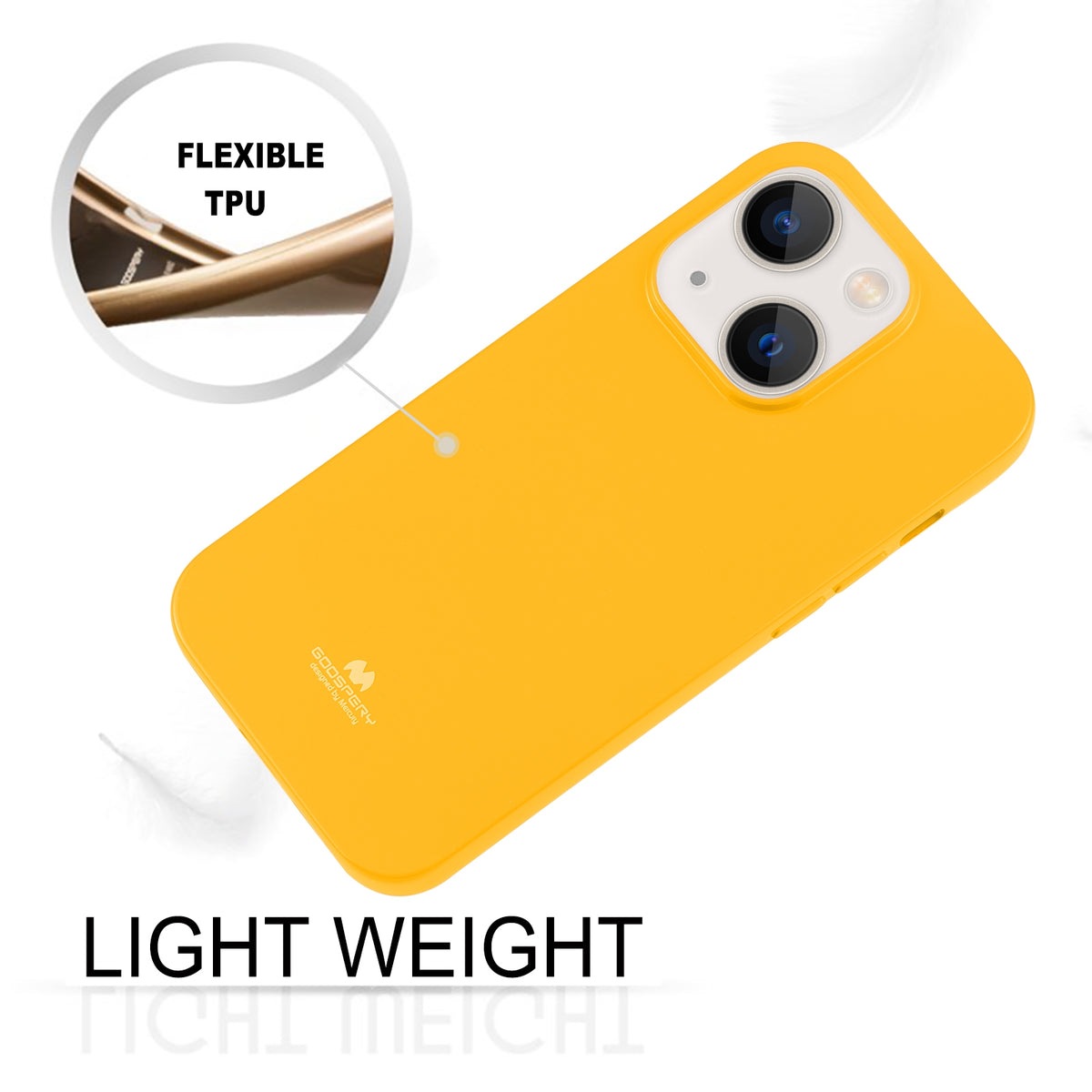 ELECTROPRIME For iPhone 15 GOOSPERY PEARL JELLY Shockproof TPU Phone Case(Yellow)