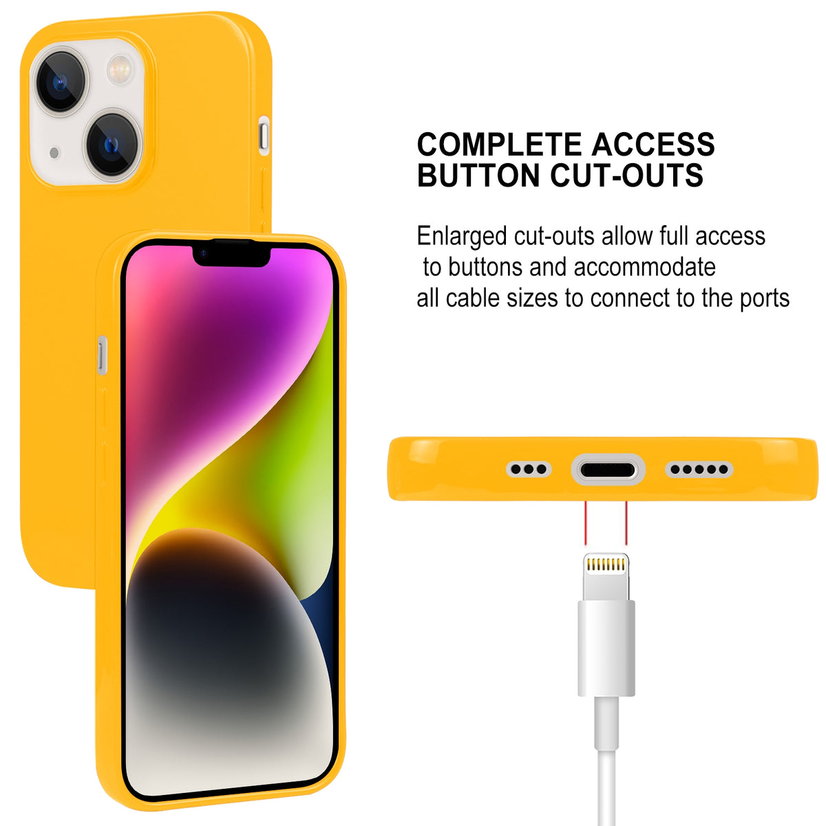 ELECTROPRIME For iPhone 15 GOOSPERY PEARL JELLY Shockproof TPU Phone Case(Yellow)