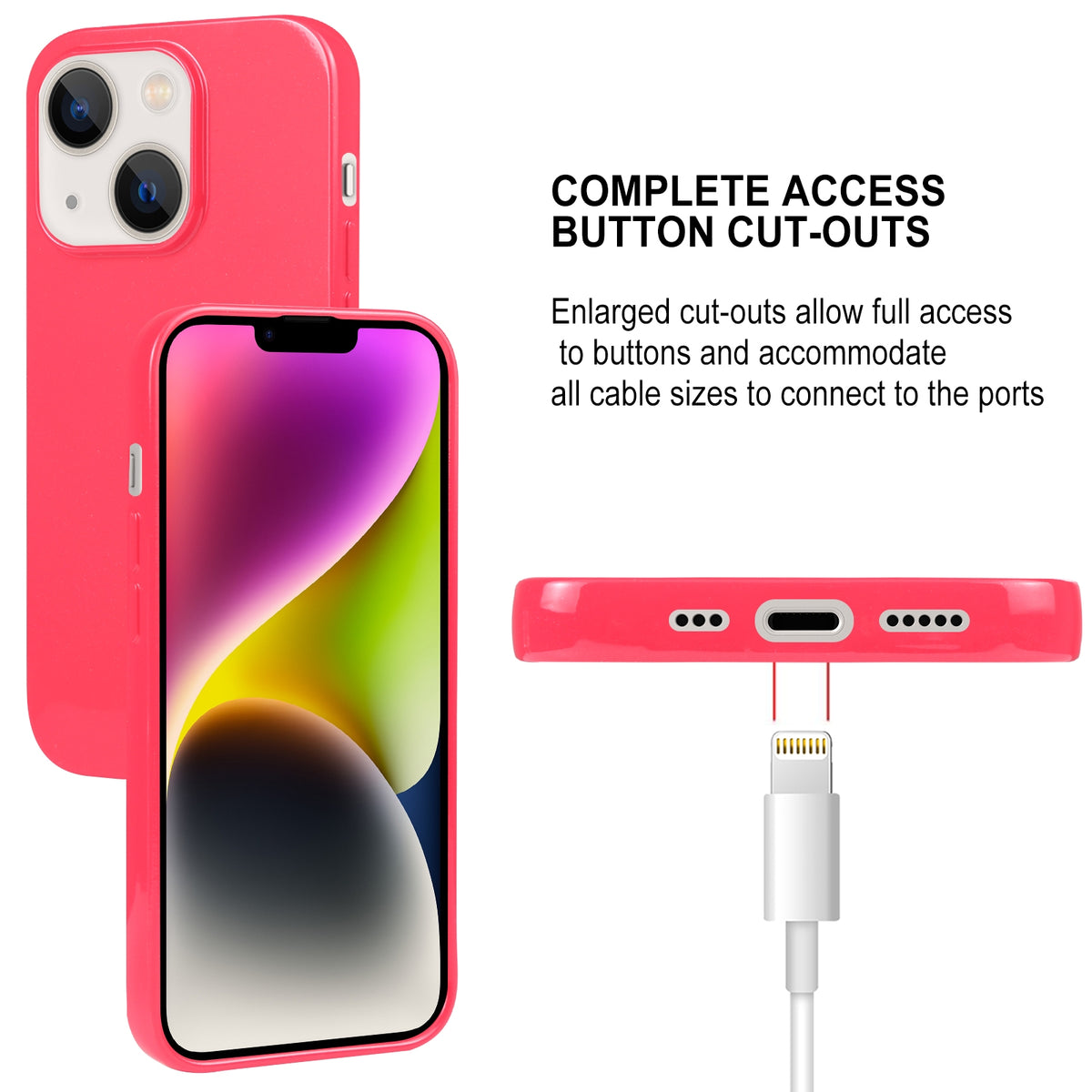 ELECTROPRIME For iPhone 15 GOOSPERY PEARL JELLY Shockproof TPU Phone Case(Rose Red)