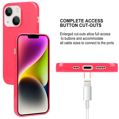 ELECTROPRIME For iPhone 15 GOOSPERY PEARL JELLY Shockproof TPU Phone Case(Rose Red)