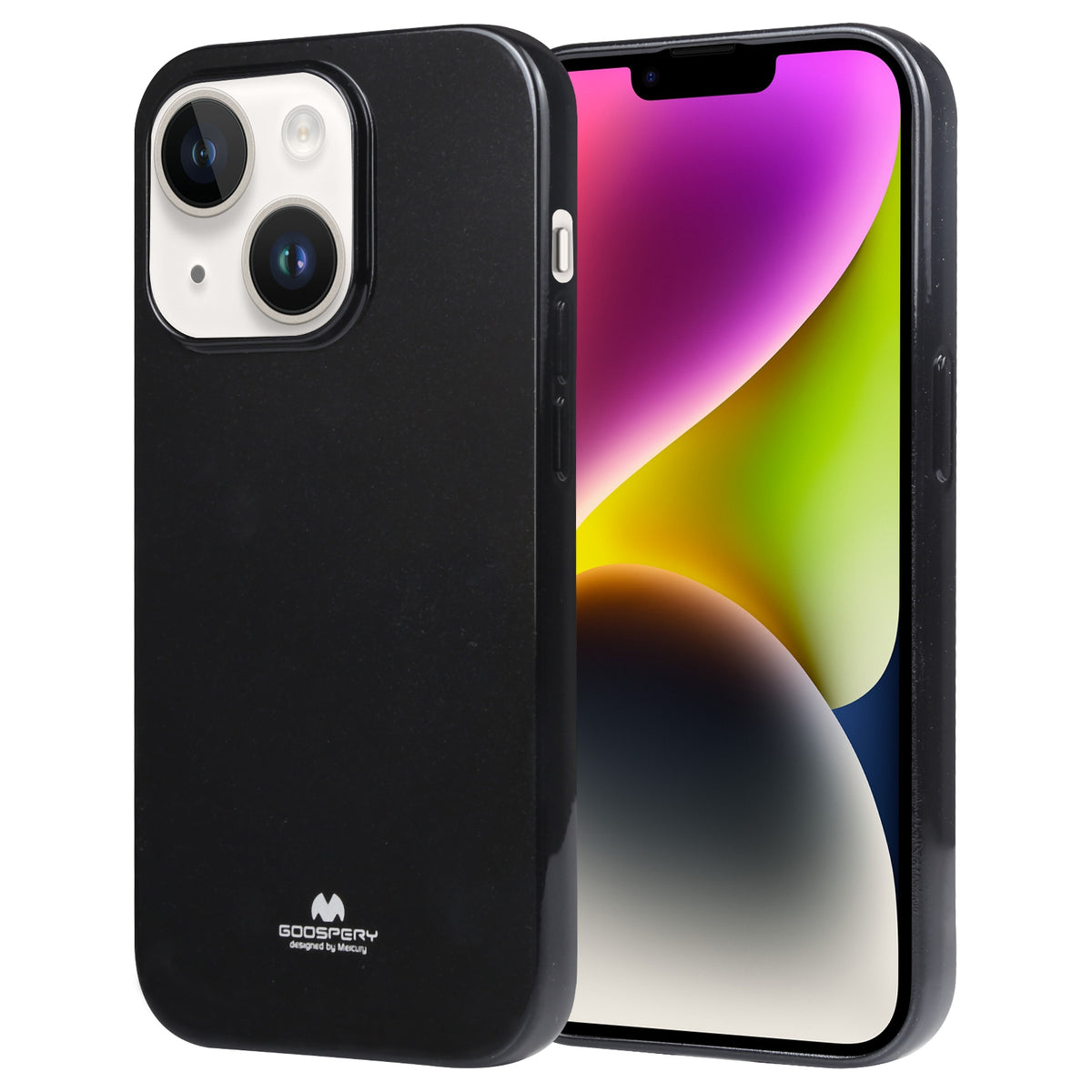 ELECTROPRIME For iPhone 15 GOOSPERY PEARL JELLY Shockproof TPU Phone Case(Black)