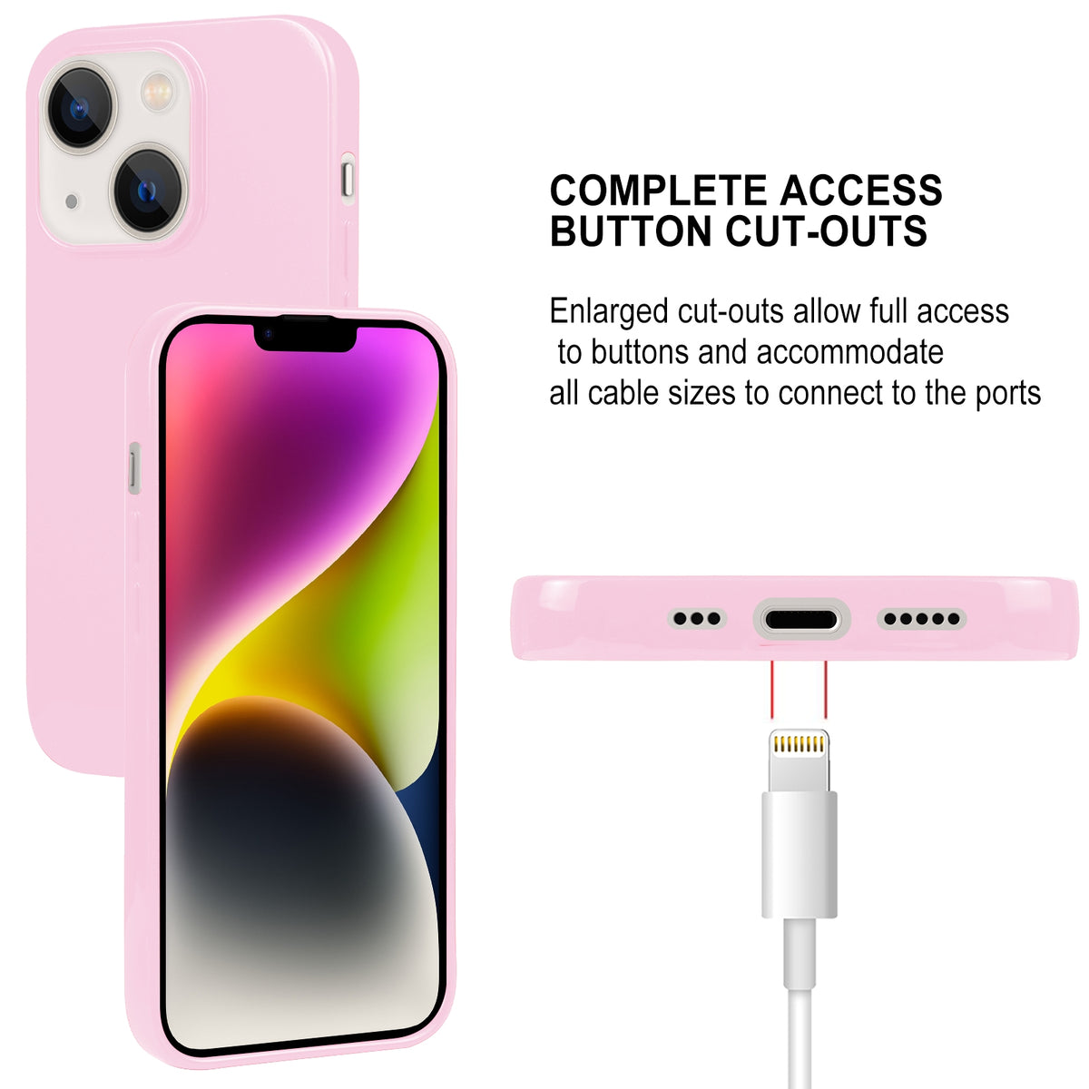 ELECTROPRIME For iPhone 15 GOOSPERY PEARL JELLY Shockproof TPU Phone Case(Pink)