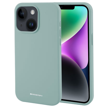 ELECTROPRIME For iPhone 15 Plus GOOSPERY SILICONE Silky Soft TPU Phone Case(Light Green)
