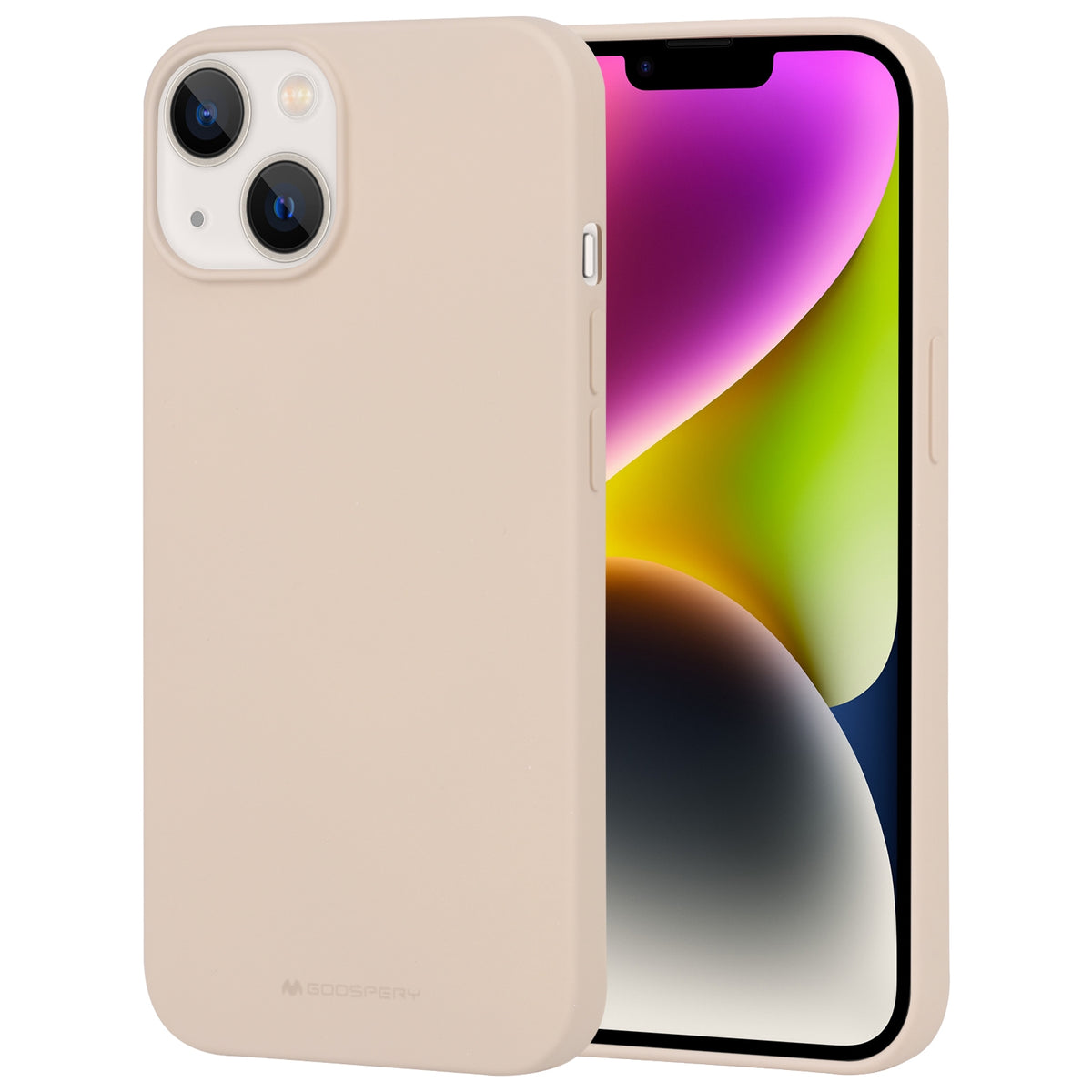 ELECTROPRIME For iPhone 15 Plus GOOSPERY SOFT FEELING Liquid TPU Soft Phone Case(Apricot)
