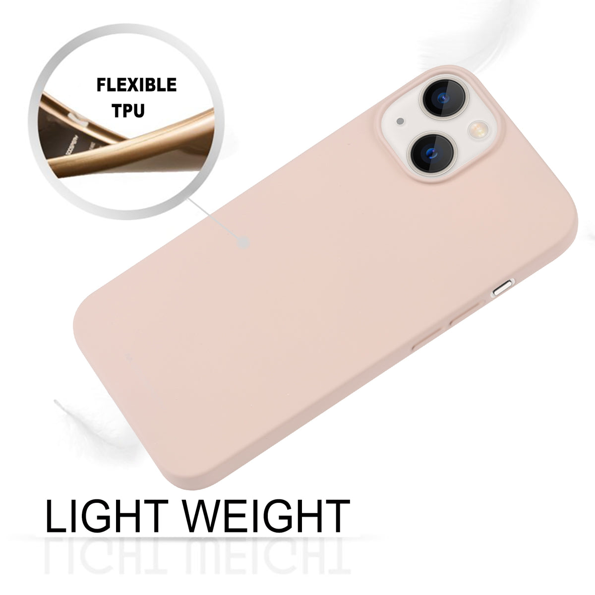 ELECTROPRIME For iPhone 15 Plus GOOSPERY SOFT FEELING Liquid TPU Soft Phone Case(Apricot)
