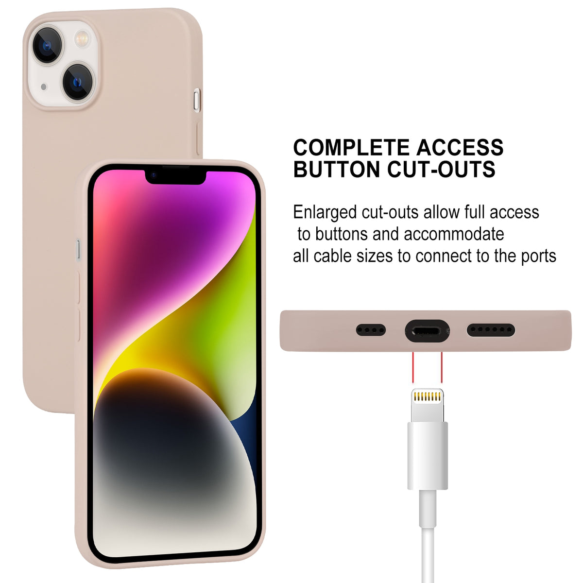 ELECTROPRIME For iPhone 15 Plus GOOSPERY SOFT FEELING Liquid TPU Soft Phone Case(Apricot)