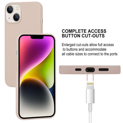 ELECTROPRIME For iPhone 15 Plus GOOSPERY SOFT FEELING Liquid TPU Soft Phone Case(Apricot)