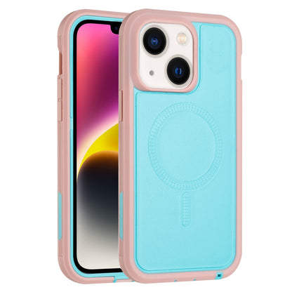 ELECTROPRIME For iPhone 15 Defender Series XT MagSafe Magnetic PC + TPU Shockproof Phone Case(Turquoise+Pink)