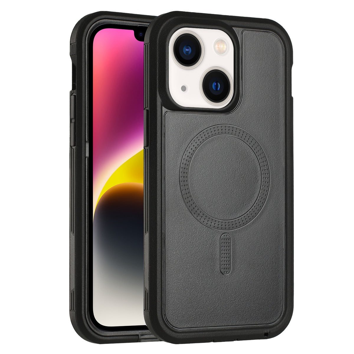 ELECTROPRIME For iPhone 15 Defender Series XT MagSafe Magnetic PC + TPU Shockproof Phone Case(Black)