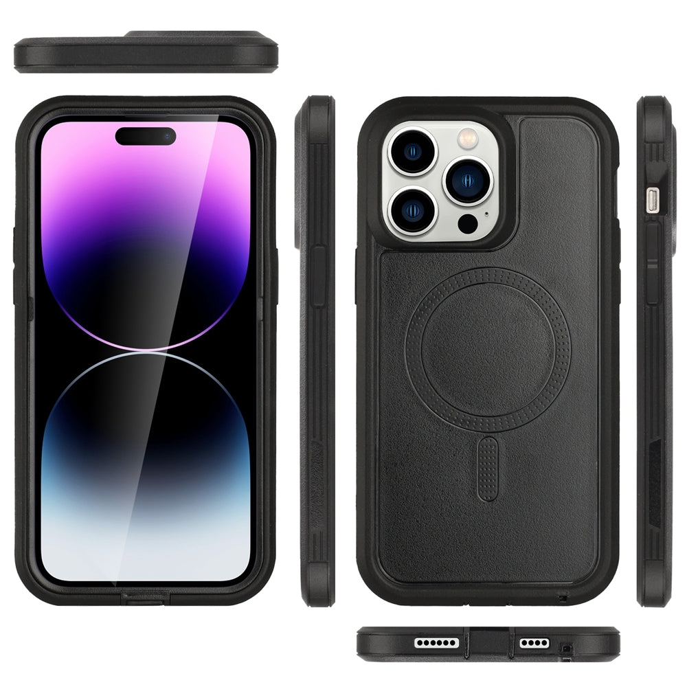 ELECTROPRIME For iPhone 15 Defender Series XT MagSafe Magnetic PC + TPU Shockproof Phone Case(Black)