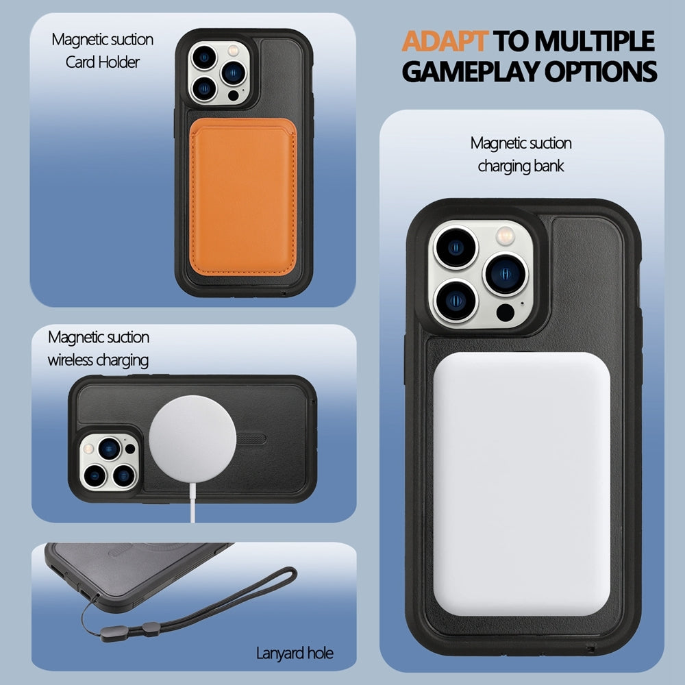 ELECTROPRIME For iPhone 15 Defender Series XT MagSafe Magnetic PC + TPU Shockproof Phone Case(Black)