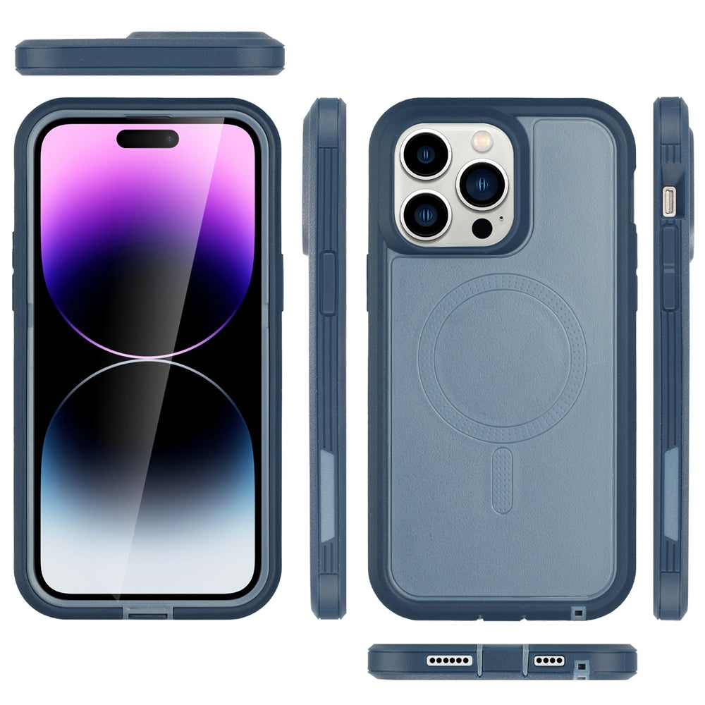 ELECTROPRIME For iPhone 15 Defender Series XT MagSafe Magnetic PC + TPU Shockproof Phone Case(Blue)