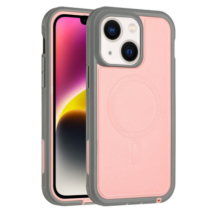 ELECTROPRIME For iPhone 15 Defender Series XT MagSafe Magnetic PC + TPU Shockproof Phone Case(Pink+Grey)