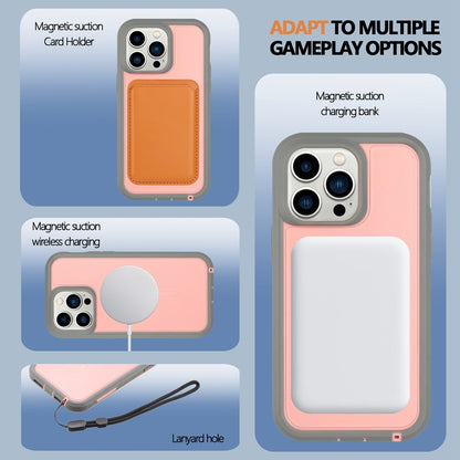 ELECTROPRIME For iPhone 15 Defender Series XT MagSafe Magnetic PC + TPU Shockproof Phone Case(Pink+Grey)