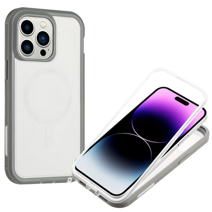 ELECTROPRIME For iPhone 15 Defender Series XT MagSafe Magnetic PC + TPU Shockproof Phone Case(White+Grey)