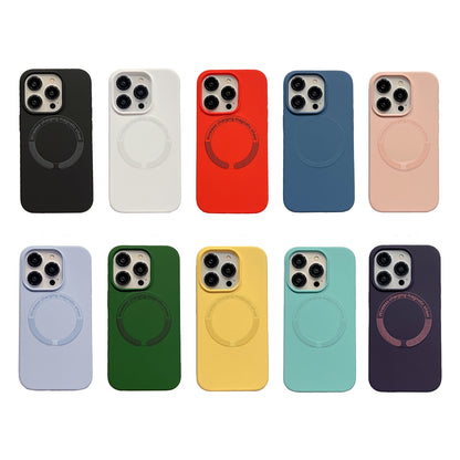 ELECTROPRIME For iPhone 15 Plus Magsafe Magnetic Silicone Phone Case(Dark Purple)