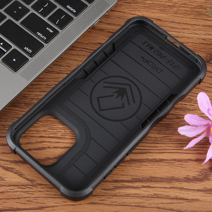 ELECTROPRIME For iPhone 15 Non-slip Shockproof Armor Phone Case(Black)