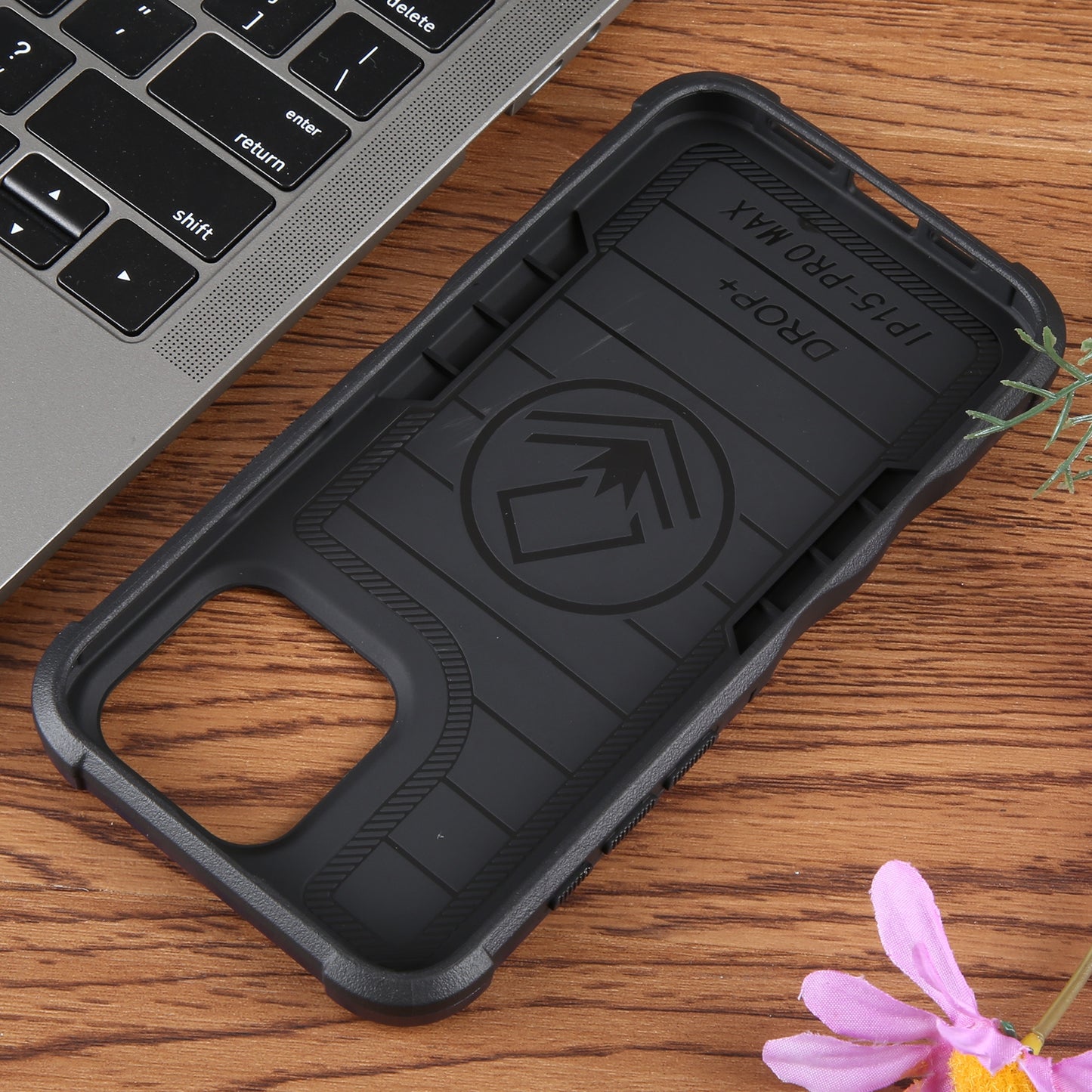 ELECTROPRIME For iPhone 15 Non-slip Shockproof Armor Phone Case(Blue)