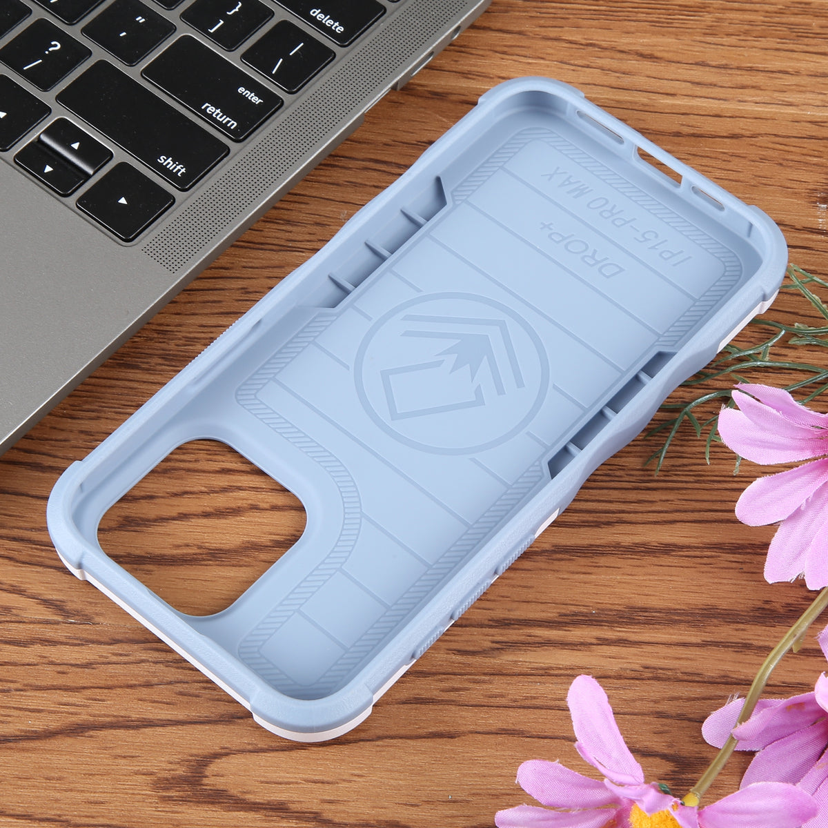 ELECTROPRIME For iPhone 15 Non-slip Shockproof Armor Phone Case(White)